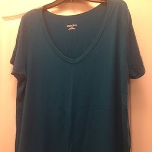 Merona Large teal V-Neck Tee